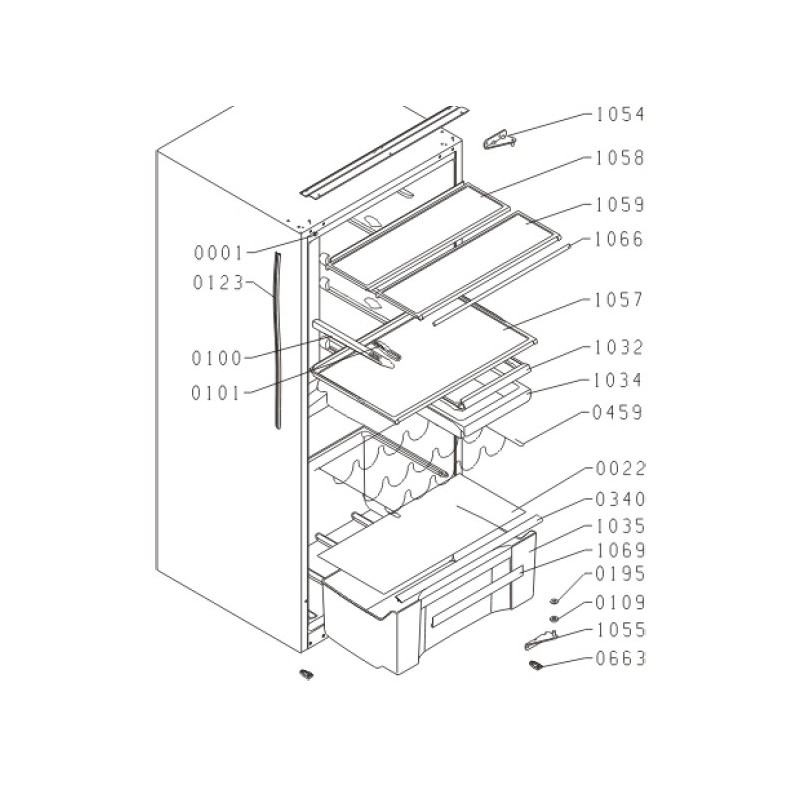 Tablette pour refrigerateur AIRLUX ARI21MA
