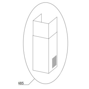 Cheminée inox pour hotte GLEM