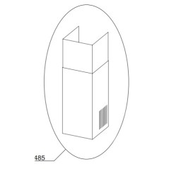 Cheminée inox pour hotte GLEM