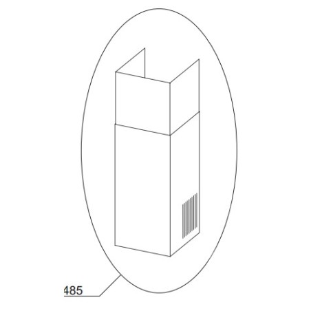 Cheminée inox pour hotte GLEM