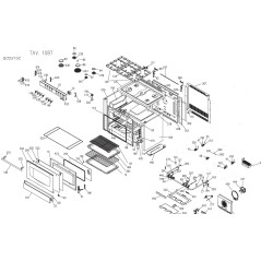 Grille en fonte Z04Q082 pour cuisiniere GLEM XCU370C, cote doite ou gauche