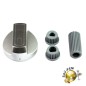 Manettes X 5 universelles coloris chrome, cuisiniere, four, plaque Manettes X 5 universelles coloris chrome, cuisiniere, four, plaque