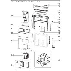 Dessus verre Z08093146 pour hotte AIRLUX AHV980BK