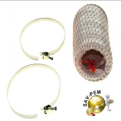 Gaine évacuation d'air 80MM.3M+2COLLIERS