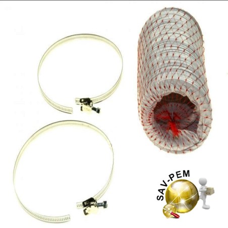 Gaine évacuation d'air 80MM.3M+2COLLIERS