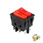 Interrupteur double, coloris rouge, 16A Interrupteur double, coloris rouge, 16A