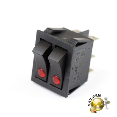INTERRUPTEUR DOUBLE 16A - 27X21MM