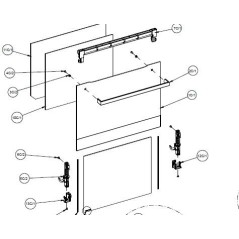 Vitre de façade pour four AIRLUX AFLP83IXN