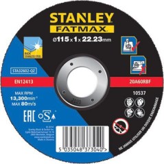 Disque à tronçonner spécial inox 115mm Stanley
