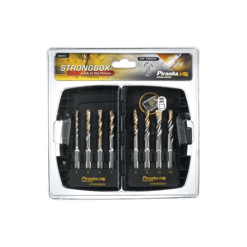 Coffret SDS+ 8 pièces 5 à 10mm Coffret SDS+ 8 pièces 5 à 10mm