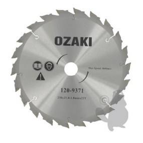 Lame carbure OZAKI 230 x 25.4mm pour débroussailleuse