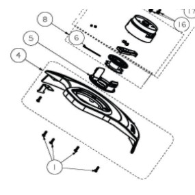 Couvercle pour coupe bordure RYOBI RLT183113