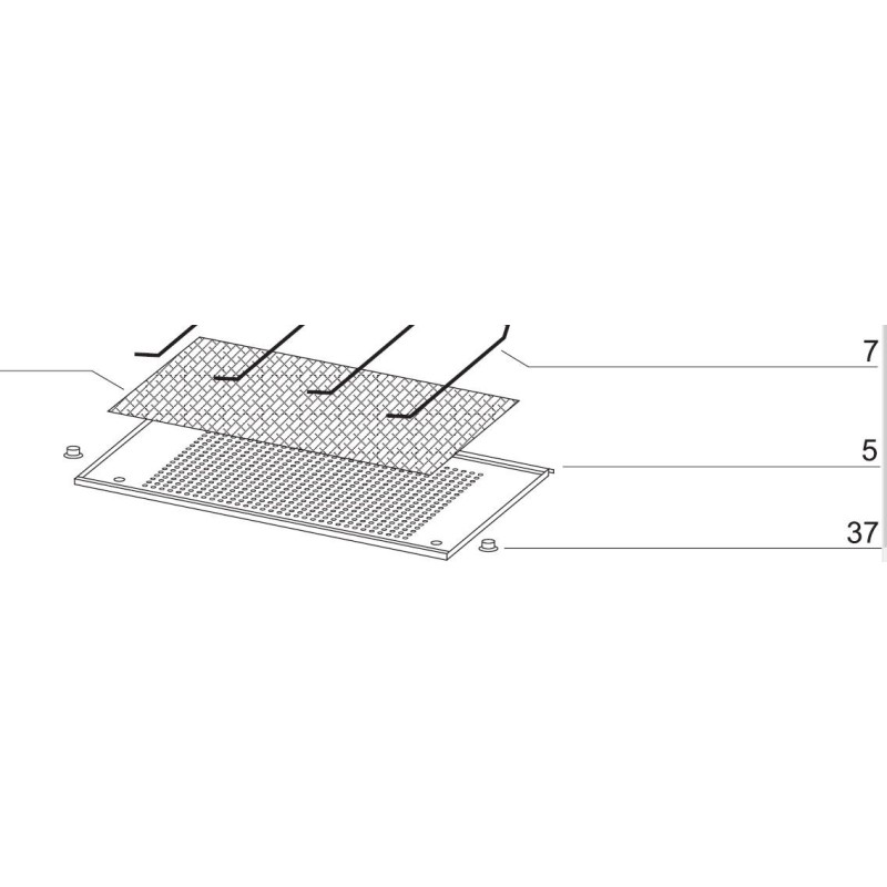 Grille de hotte blanche AIRLUX HC250A Grille de hotte blanche AIRLUX HC250A