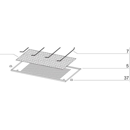 Grille de hotte blanche AIRLUX HC250A