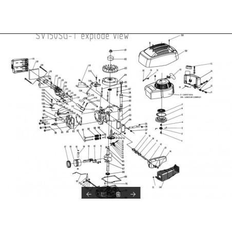 Support cliquet lanceur moteur SV150SG-T