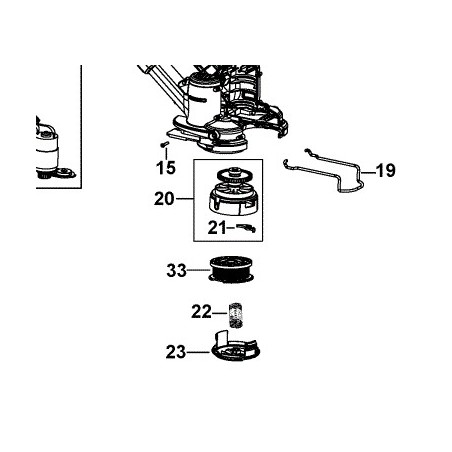 Support bobine BLACK & DECKER GLC3630L, STC1820, STC1820PC