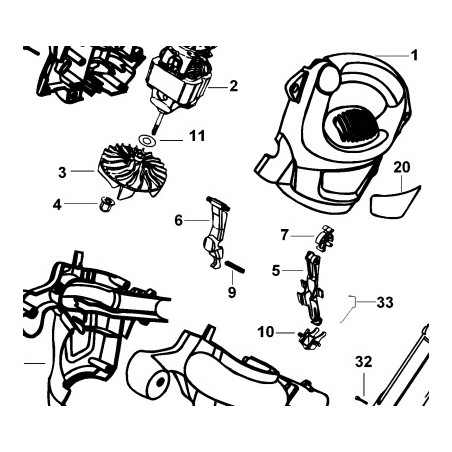 levier pour souffleur BLACK & DECKER GW2600, GW3000, GW350, GW370.