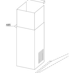 Conduit cheminée AIRLUX, GLEM pour GHP640BK, GHP670BK, GHP672BK, GHP940BK