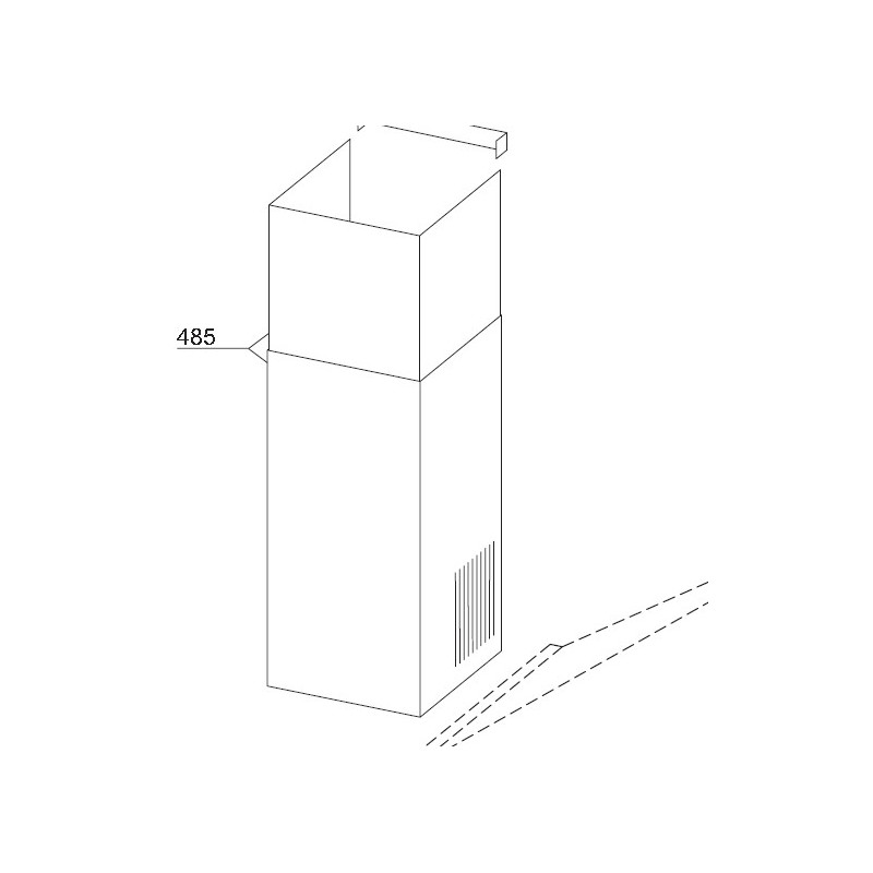 Conduit cheminée AIRLUX, GLEM pour GHP640BK, GHP670BK, GHP672BK, GHP940BK Conduit cheminée AIRLUX, GLEM pour GHP640BK, GHP670BK, GHP672BK, GHP940BK