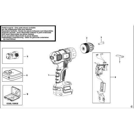 Batterie/Accu pour perceuse BLACK ET DECKER EGBL108H1