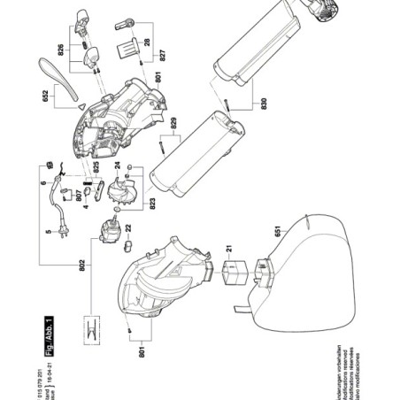 Sac pour souffleurs électrique SKIL 0791, 0792, 0795, 0796