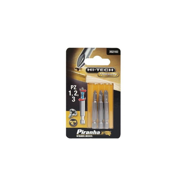 Embouts POZIDRIV 50mm Pz1 à Pz3 Embouts POZIDRIV 50mm Pz1 à Pz3