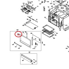 Vitre de façade Z57IA46 cuisinière AIRLUX CC902ETR3, CC902ETRN, CC902ETRN