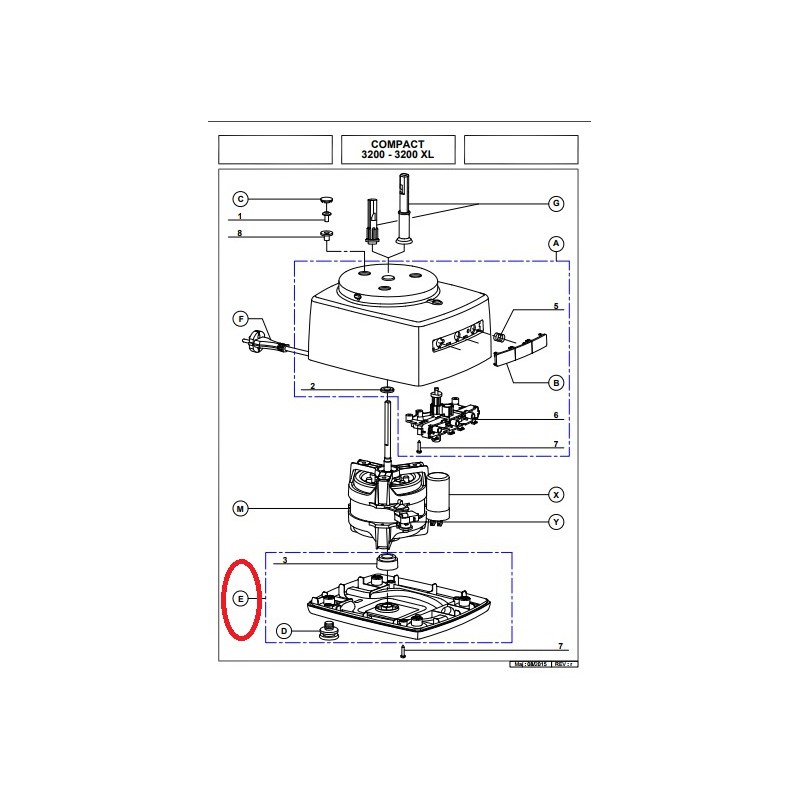 Socle pour robot MAGIMIX modèles 3200 - 3200XL, 18300F, 18303F, 18320F
