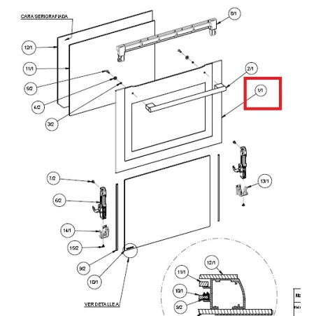 Vitre de façade four AIRLUX AFIP17IXN