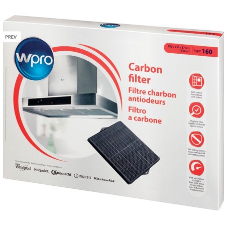 Filtre à charbon 484000008693 TYPE 160 rectangulaire 290 X 230 X 39 MM