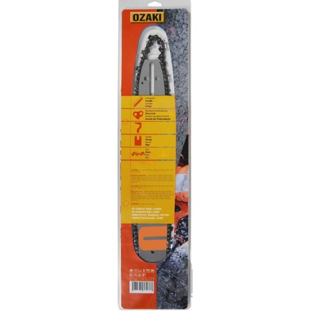 Ensemble chaine et guide OZAKI 45cm tronçonneuse AEG, LOGOSOL et STIHL