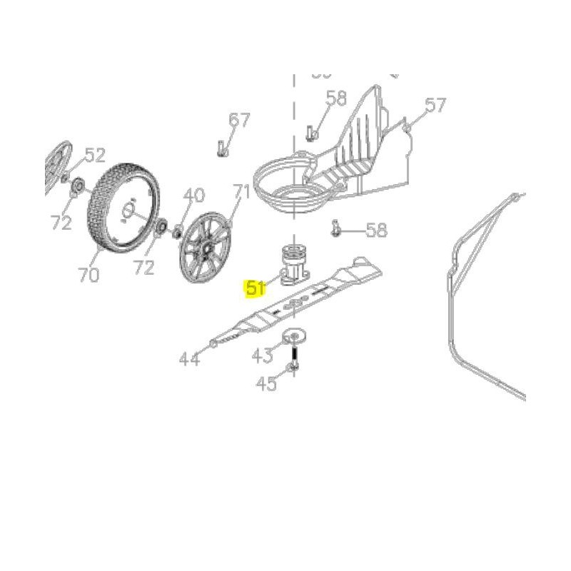 Support de lame tondeuse RYOBI RLM4614SME Support de lame tondeuse RYOBI RLM4614SME