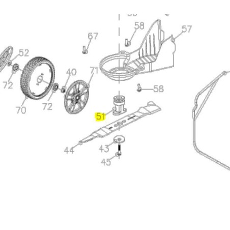 Support de lame tondeuse RYOBI RLM4617SME