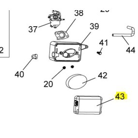 Couvercle du filtre à air tondeuse RYOBI RLM140SP