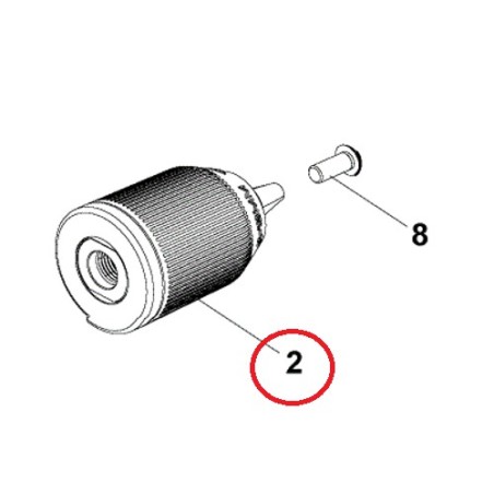 Mandrin 90530655 BLACK & DECKER HP188F4, EGBHP146, EGBHP148, EGBHP188