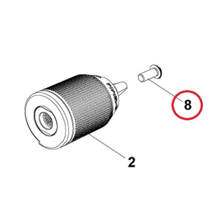 Vis 5103096-01 pour fixation mandrin BLACK & DECKER HP188F4, EGBHP146
