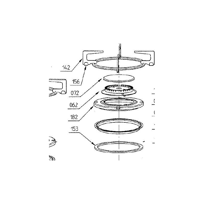 Anneau émaillé blanc pour table de cuisson AIRLUX TA190, TA260
