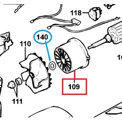 Rondelle 574756-00 souffleur BLACK & DECKER BV2500, GW200, GW225, GW250