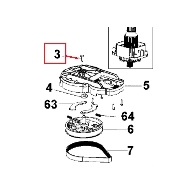 Boulon pour les tondeuses BLACK & DECKER EMAX34, EMAX38, EMAX42
