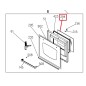 Vitre de porte four pour cuisinières AILRUX, GLEM XCE51GC, AA9PCGIX Vitre de porte four pour cuisinières AILRUX, GLEM XCE51GC, AA9PCGIX