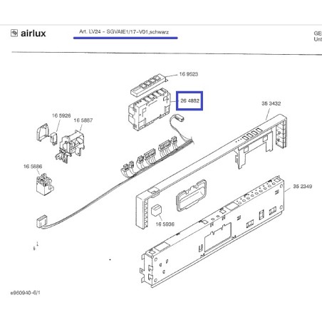 Programmateur lave vaisselle AIRLUX LV24/17, SGVAIE1