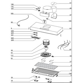 Filtre à graisse Z03301014 pour hotte AIRLUX, GLEM GHF62SI