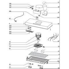 Filtre à graisse Z03301014 pour hotte AIRLUX, GLEM GHF62SI