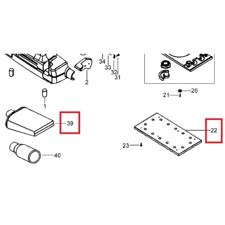 Patin 596510-00 pour ponceuse BLACK & DECKER ka274ek