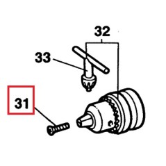 Vis 945013-00 fixation mandrin perceuse BLACK & DECKER KD250RE