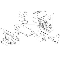 Patin pour ponceuse MAKITA BO3700