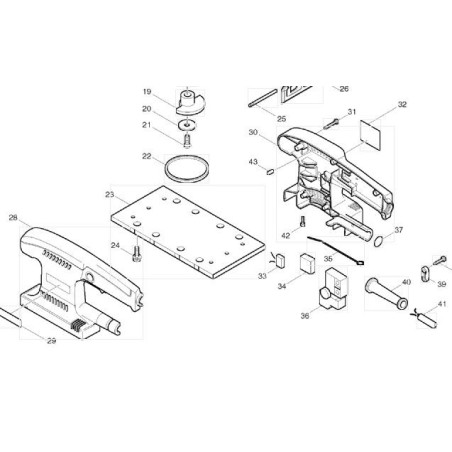 Patin pour ponceuse MAKITA BO3700