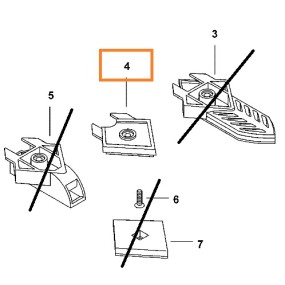 Support patin 582097-00 BLACK & DECKER KA1000, KA168K, KA270K, KA272, KA280