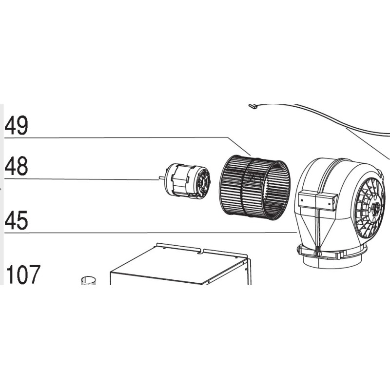 Moteur Z02310273 hottes AIRLUX AHV68BK, AHV98BK Moteur Z02310273 hottes AIRLUX AHV68BK, AHV98BK