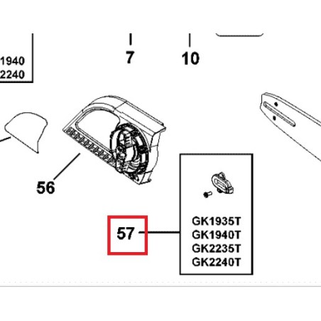 Bride 90564008 tronçonneuses BLACK & DECKER GK1935T, GK1940T, GK2235, GK2240T